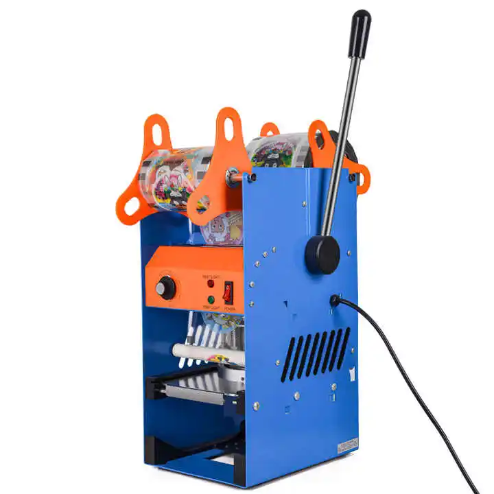 Semi-Automatic Small Coffee Cup Sealer Plastic Yogurt Cup Juice Bubble Tea Equipment Jelly Boba Milk Tea Cup Sealing Machine