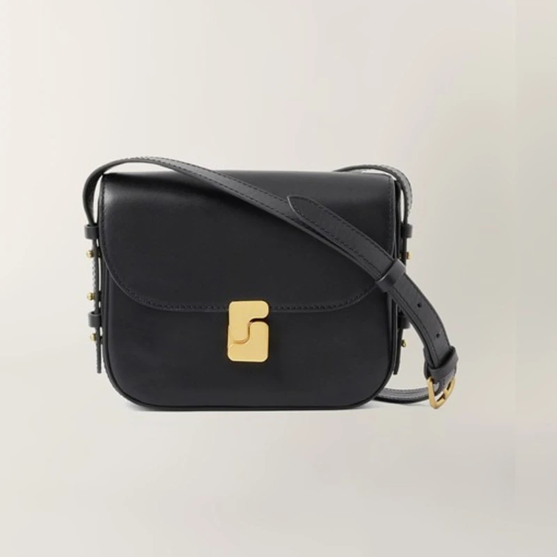 Premium Quality SOEUR Handbag Top-Grain Cowhide Leather Square Bag Tofu-Shaped Bag Single-Shoulder Crossbody Bag