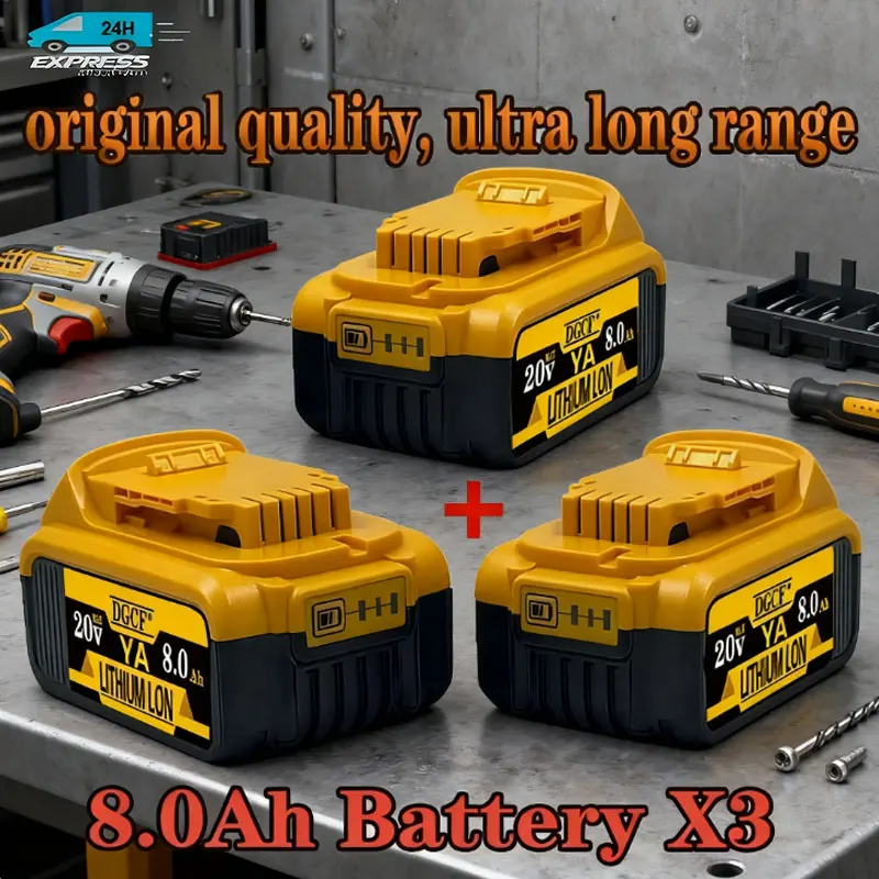 ✅ แบตเตอรี่ 18V/20V สำหรับเครื่องมือไฟฟ้า Dewalt 🔋   แบตเตอรี่เครื่องมือ DCB200 DCB206 DCB205 DCF887 DCG405 DCD791 DCF850 DCD805