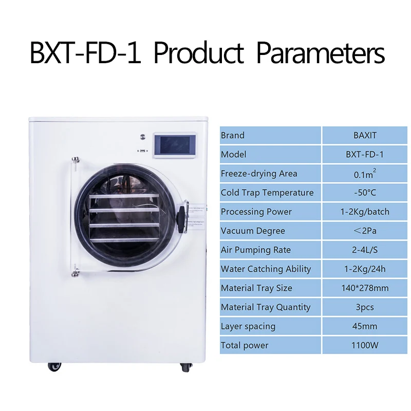 6kg 8kg 10kg 12kg Per Batch Small Mini Freeze Dryer Drying Machine for Candy Fruit Home Spray Dryer with High Quality