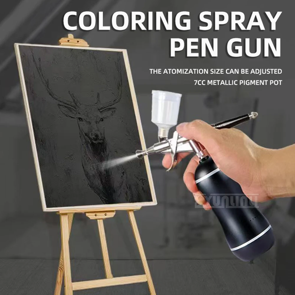 Spray Painting,Auto Start-Stop Model Painting, Furniture Repair,  and Nail Art Airbrush Set