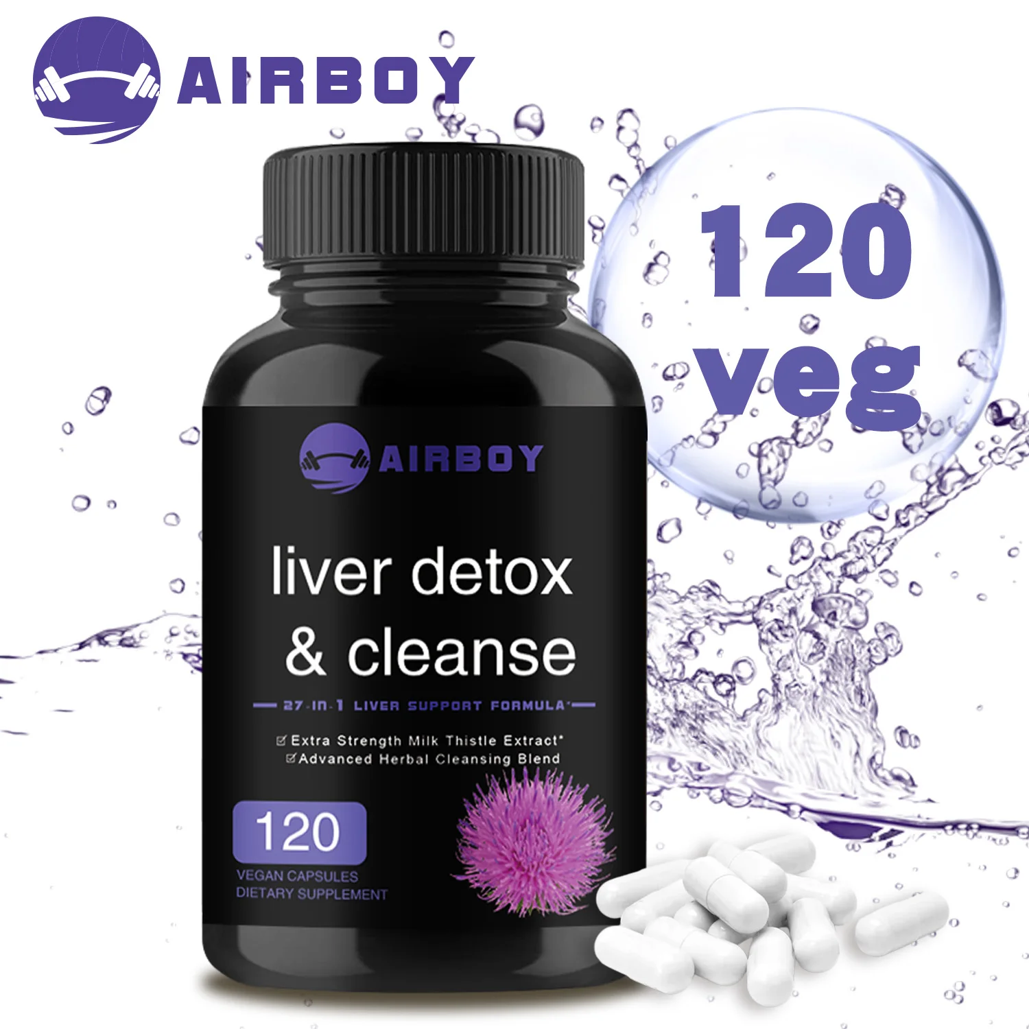 

Liver Detox & Cleanse - Improves Overall Liver Health, Antioxidant, Supports Liver Detoxification, Cleansing and Repair