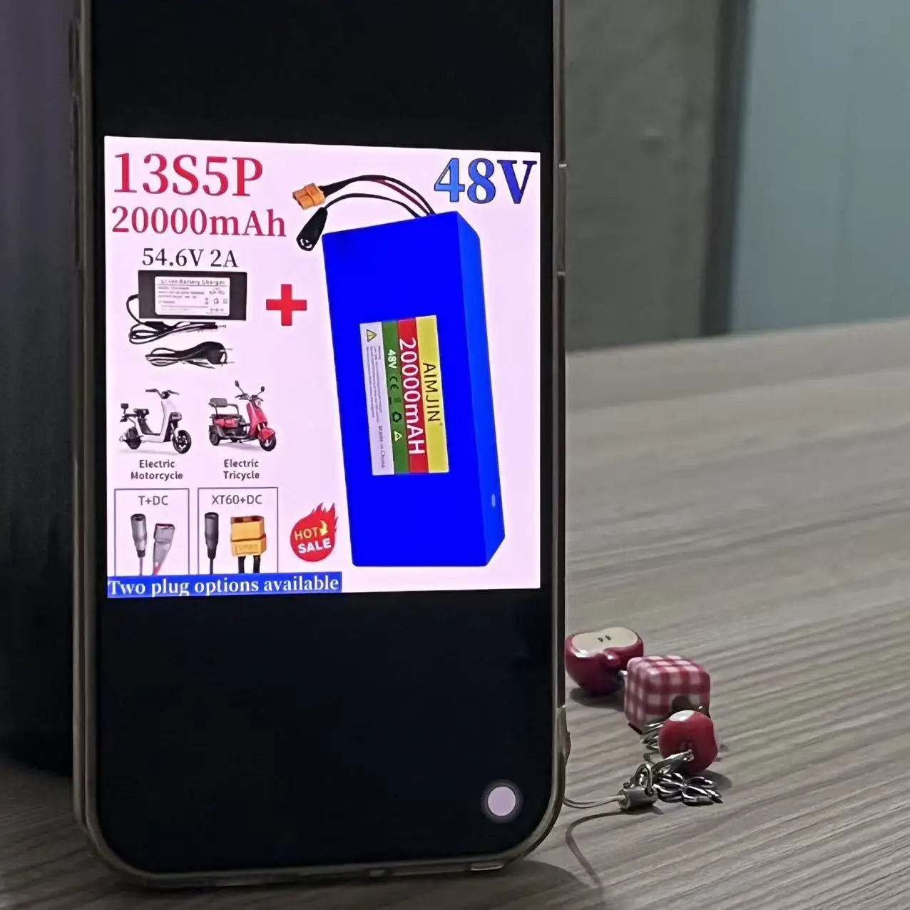 

20Ah 13S5P 18650 Lithium-Ion Battery Pack 48V for Electric Bicycle with 20A BMS Charger - High Capacity Bike Battery