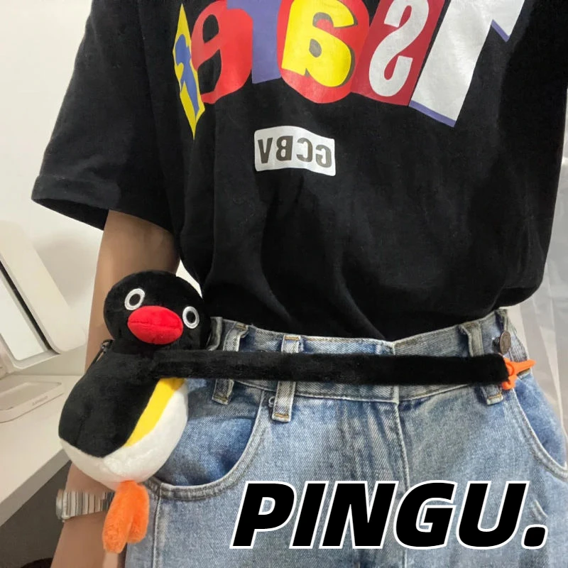 

Cute Pingu Penguin Coin Purse Wallet Women Portable Waist Bag Multifunctional Earphone Cash Storage Pocket Cards Holder Pendant