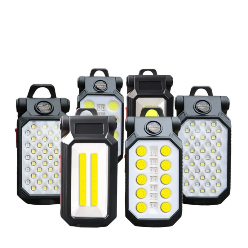 Luz LED de trabajo, linterna COB superbrillante, recargable, magnética, impermeable, para reparación de automóviles, reflector de emergencia para exteriores