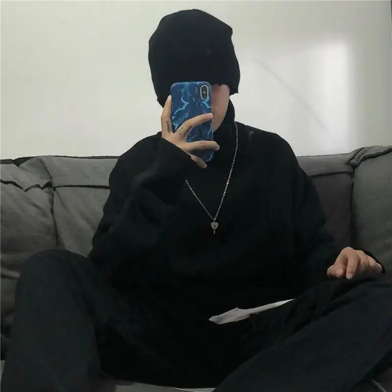 Autumn and Winter Korean Style Ins Japanese-Style Retro Pure Color All-Matching Thickened Thermal Knitting Woolen Cap Ripped Hat