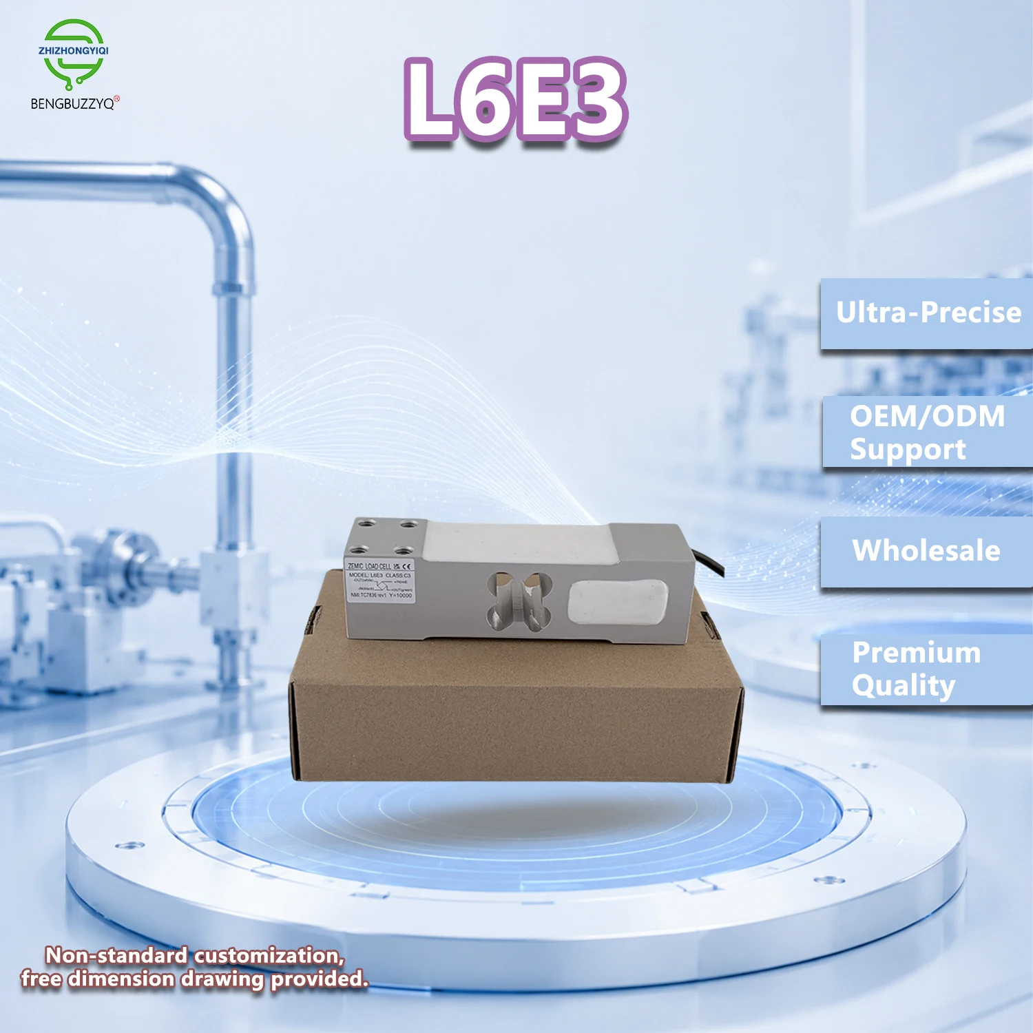 L6E3 C3 Precision Load Cell 50-300kg 4 Wire Strain Gauge Sensor for Batching Scale System