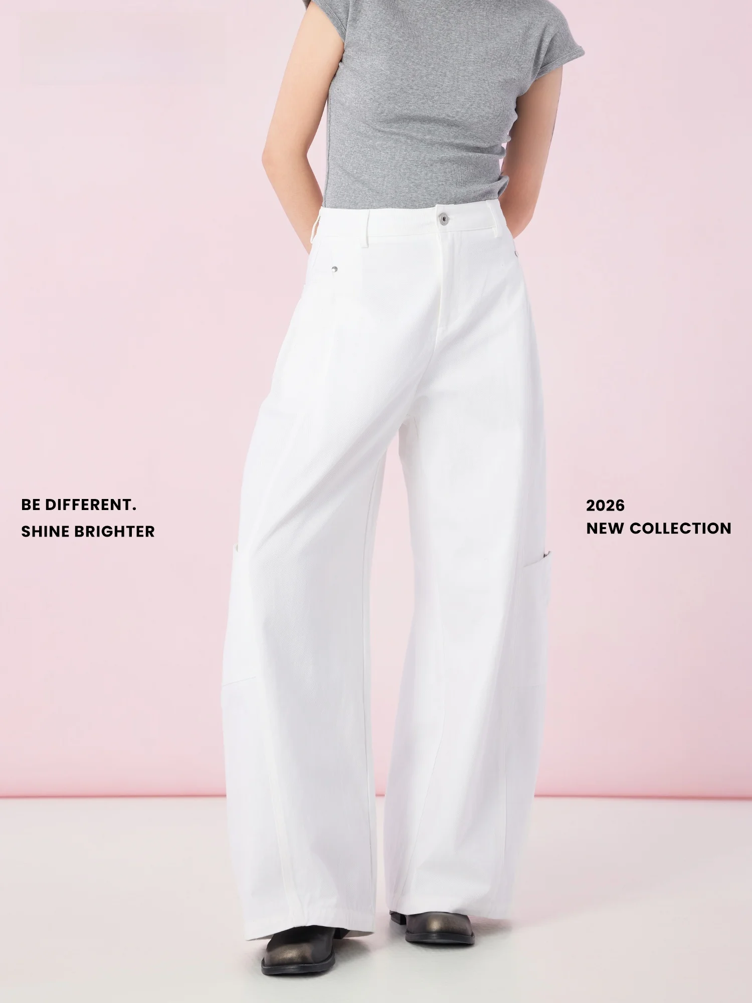 

Новые повседневные широкие брюки Didimax Spring из чистого хлопка, белые, свободного кроя, с высокой талией, на пуговицах, женские повседневные брюки