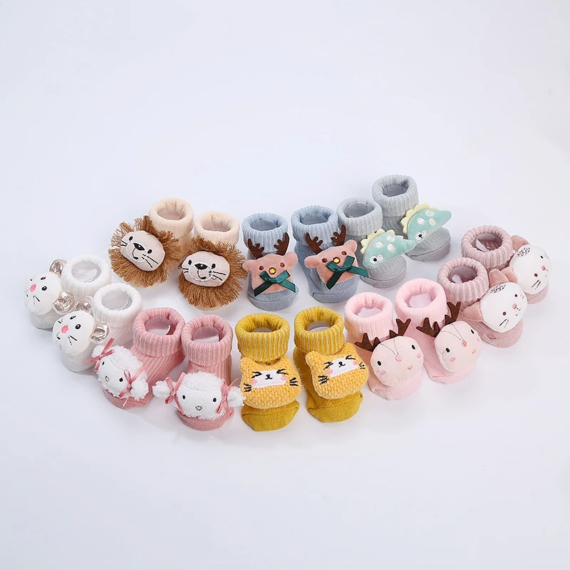 Cotton Cute Cartoon Baby Socks Toddler Anti Slip Floor Socks for Girl Boy Unisex Newborn Infant Accessories Four Season