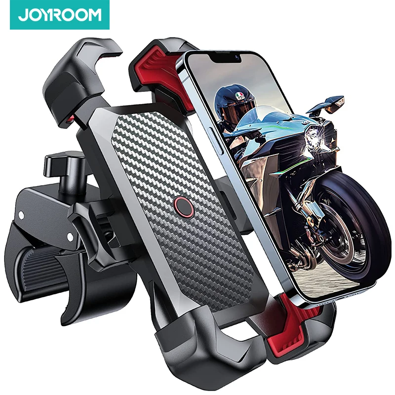 Joyroom universele fietstelefoonhouder voor 4,7-7 inch mobiele telefoon 360 ° Bekijk fietstelefoonhouder standaard schokbestendige beugel GPS-clip