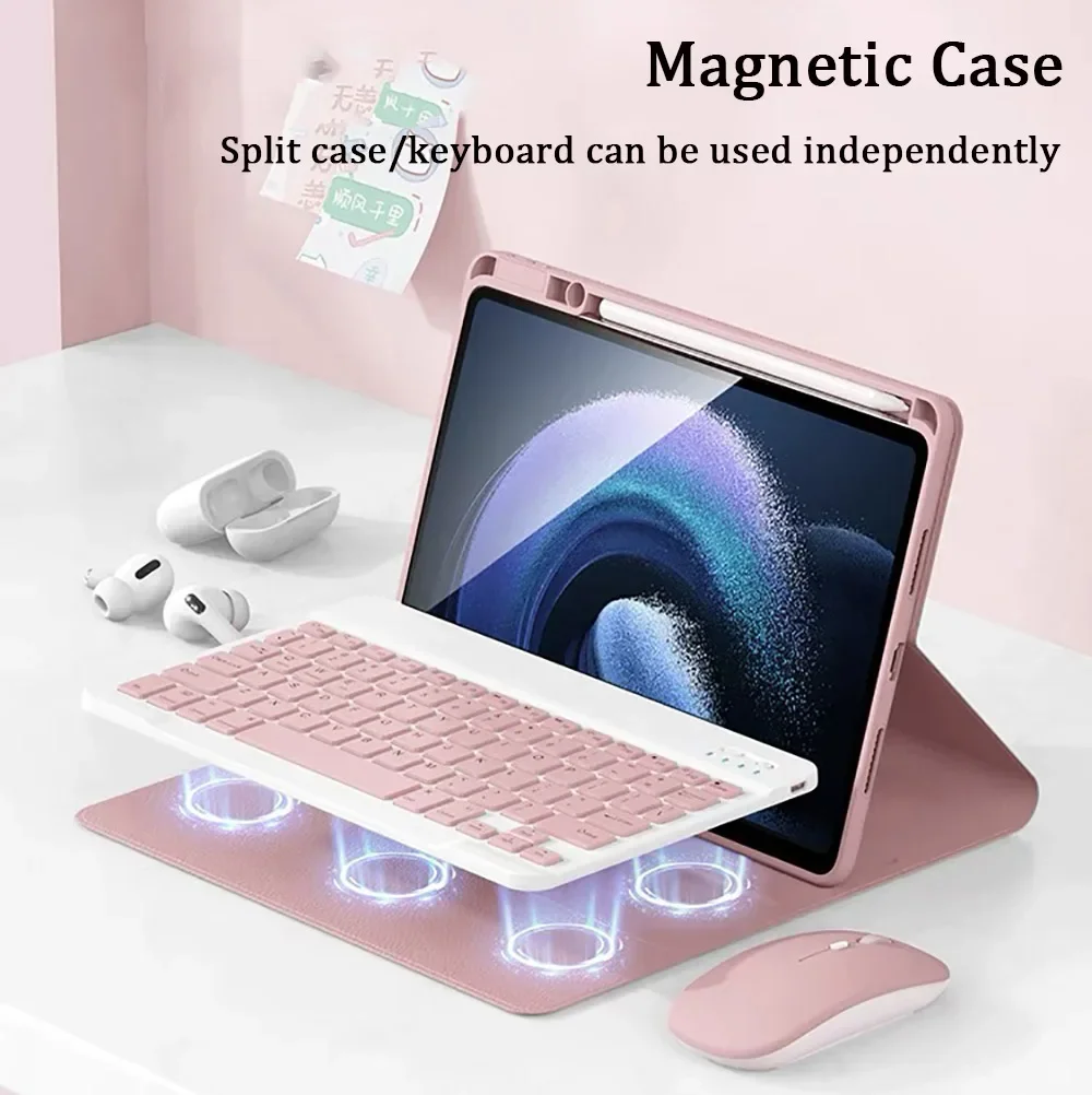 For iPad Case Keyboard Mouses Kit For iPad Air 11 13 M2 2024 Pro 11 13 M4 For ipad 10th Gen Case Pro 11 10.2 9/8/7th Mini 6 Case