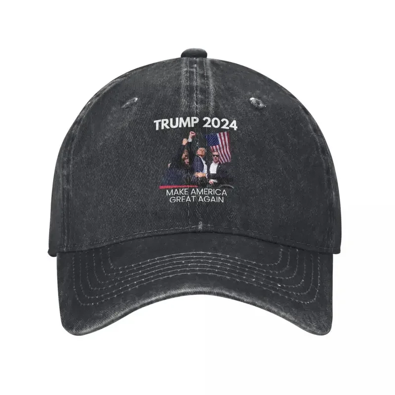 Trump Assassination Attempt 2024 Baseball Caps Merch Casual Distressed Washed Shooting Headwear Men Women Outdoor Adjustable Fit