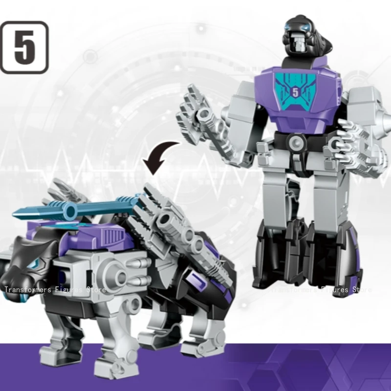 Zupełnie nowy robot transformujący się pięć w jednym Dark Demon Toys Predaking ‌   Figurka Akcji Filmowa Kreskówka Anime Ruchoma Model Prezent