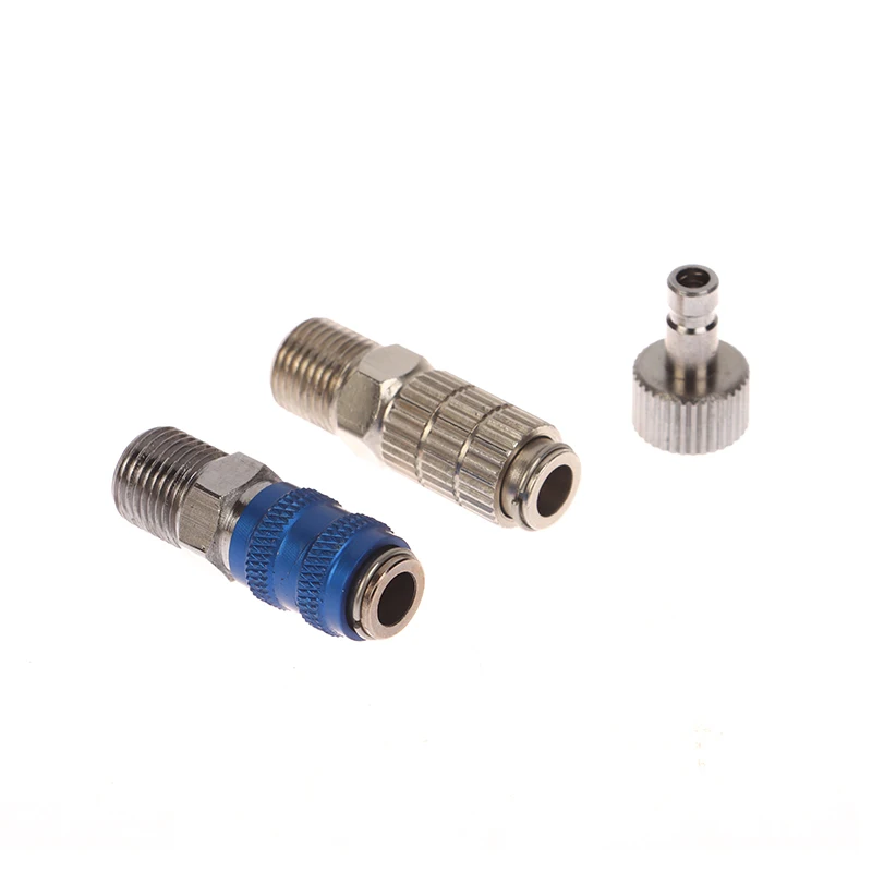 1 Set 1/8 Inch BSP Male And Female Connections Adapter Air Brush Parts Airbrush Quick Disconnect Coupler Release Fitting Plug