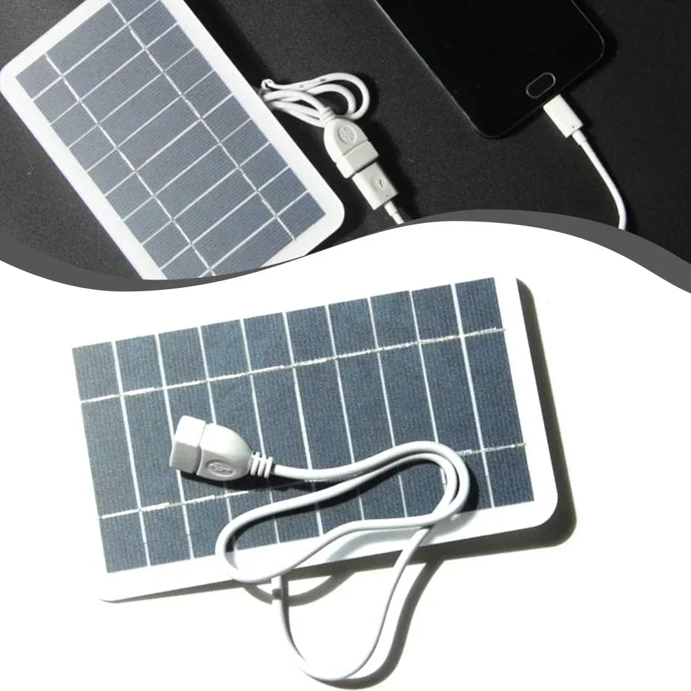 Efficient Solar Charging  Fast Charging USB Output Port  Lightweight and Portable 2W 5V Solar Panel Charger for Outdoor Use