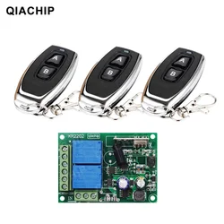 QIACHIP 433MHz Universal Remote Control Switch 220V 2CH Code 1527 Transmitter Remote Control RF Relay Receiver For Light Switch