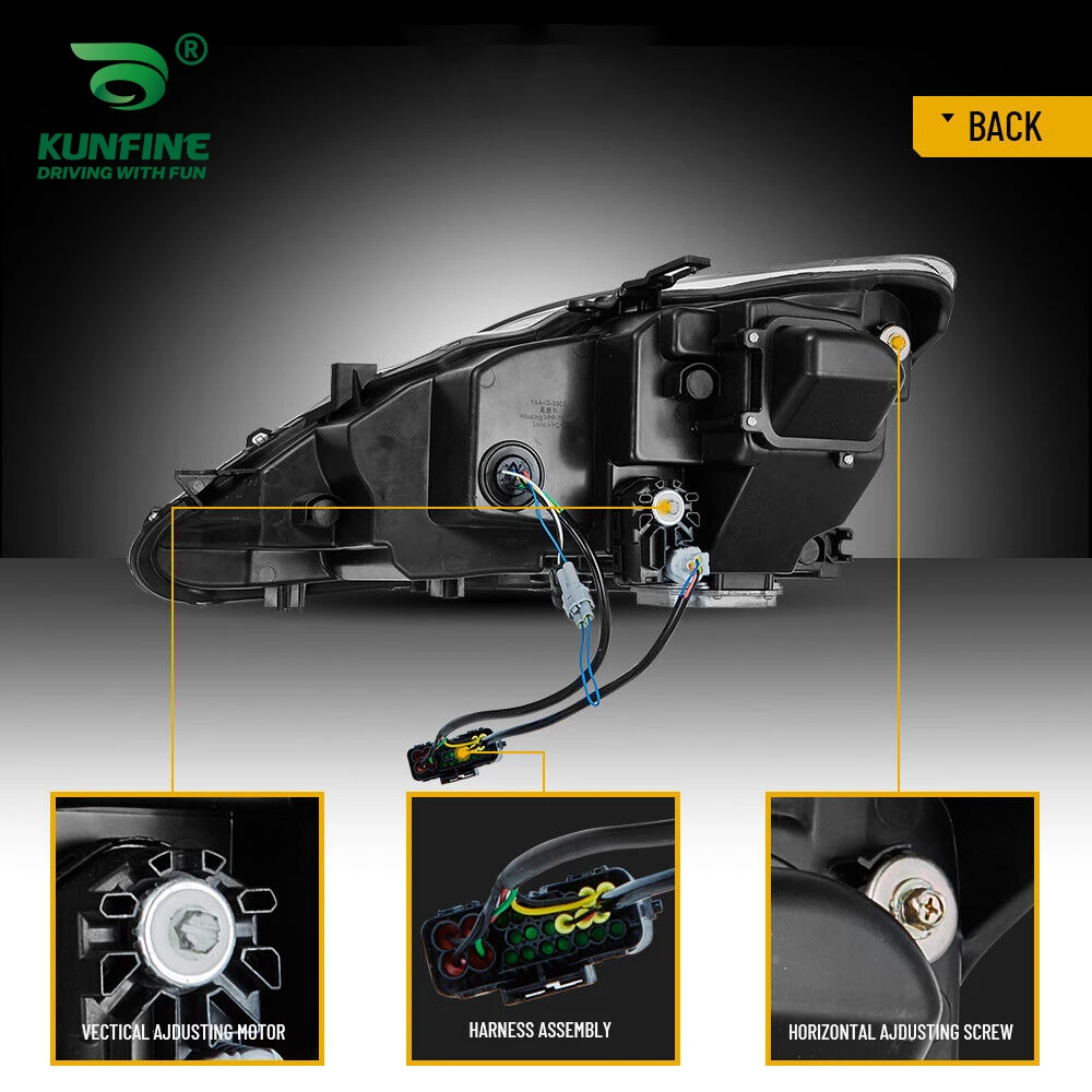 Pair of Car Styling Car Headlight Assembly For LEXUS IS250 2006-2012 LED Head Lamp Car Tuning Light Parts Plug And Play