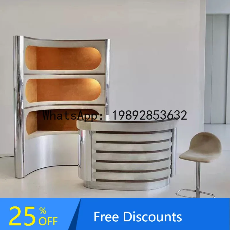 

BF Light Luxury Triangle Wine Cabinet Suede Velvet Wall-Mounted Luxury Villa Bar Artistic High-End Storage Cabinet