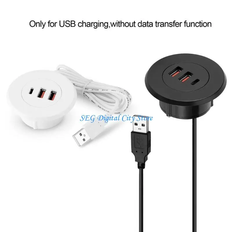 U75b Office Desk Office Tipo C Expander GROMMETS Organizadores Cable para estações trabalho