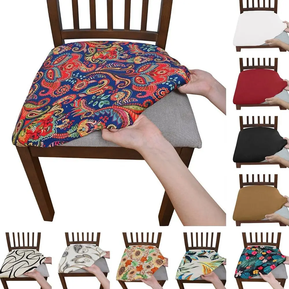 4Pcs Universal Stretch Chair Seat Cover Washable Anti-dirty Dirt-resistant Chair Slipcover Anti-Fouling Dustproof