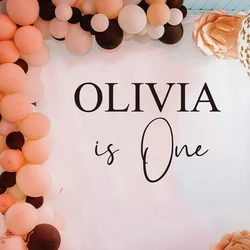 Custom Name Happy Birthday Wall Sticker Decal Happy Birthday Party Backdrop - First Birthday for Balloon Arch Decor