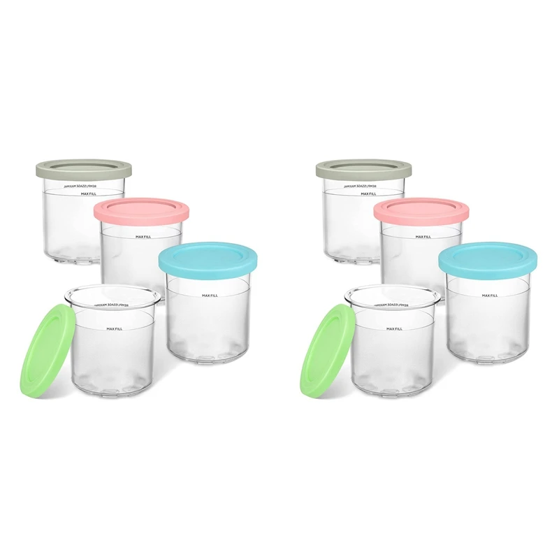 

Replacement Pints And Lids For Ninja Creami Compatible For NC300, NC301 Vs NC299AMZ Series (8 Pack )