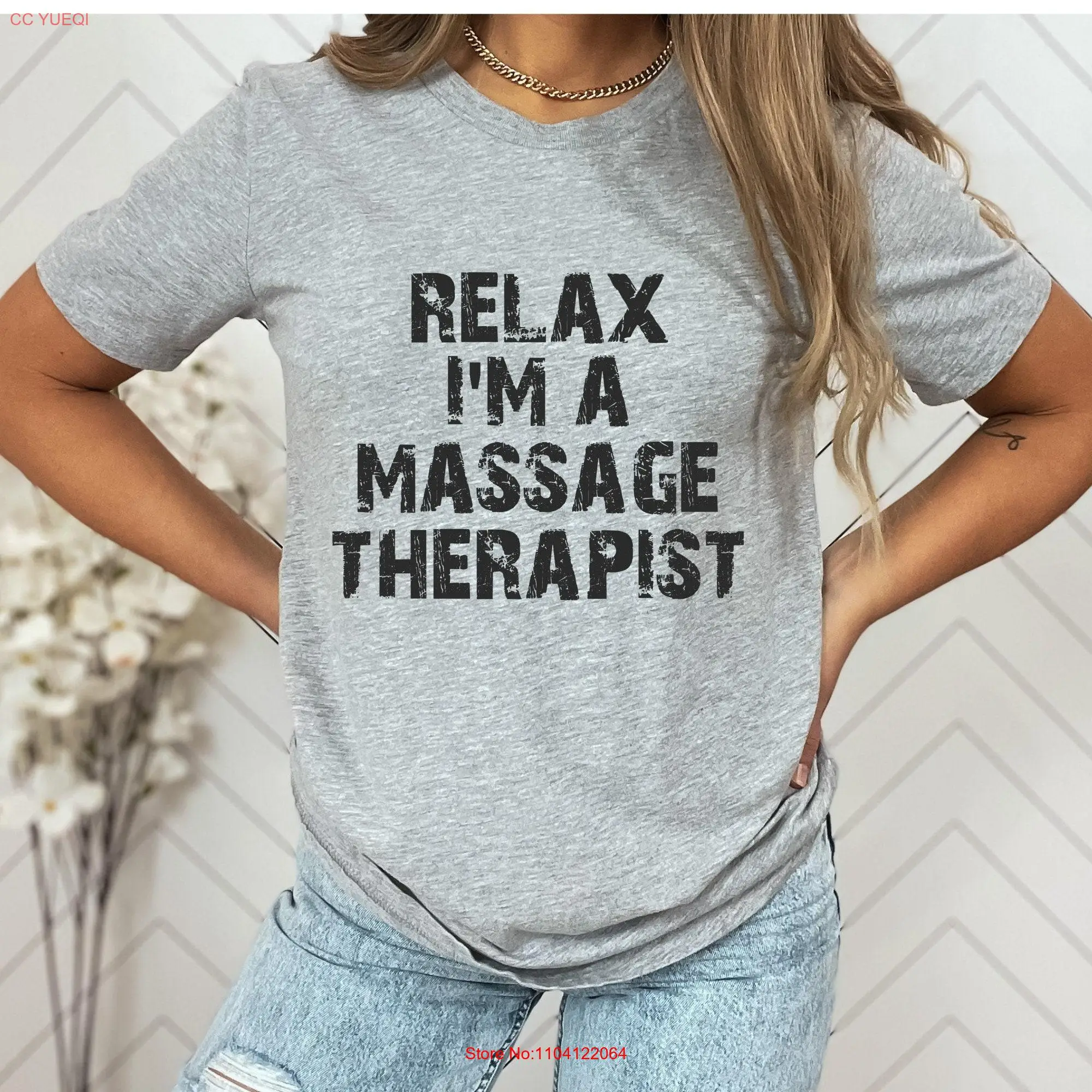 

Футболка Relax I'm A Massage Therapist Funny Therapy Masseuse Jersey с длинными или короткими рукавами