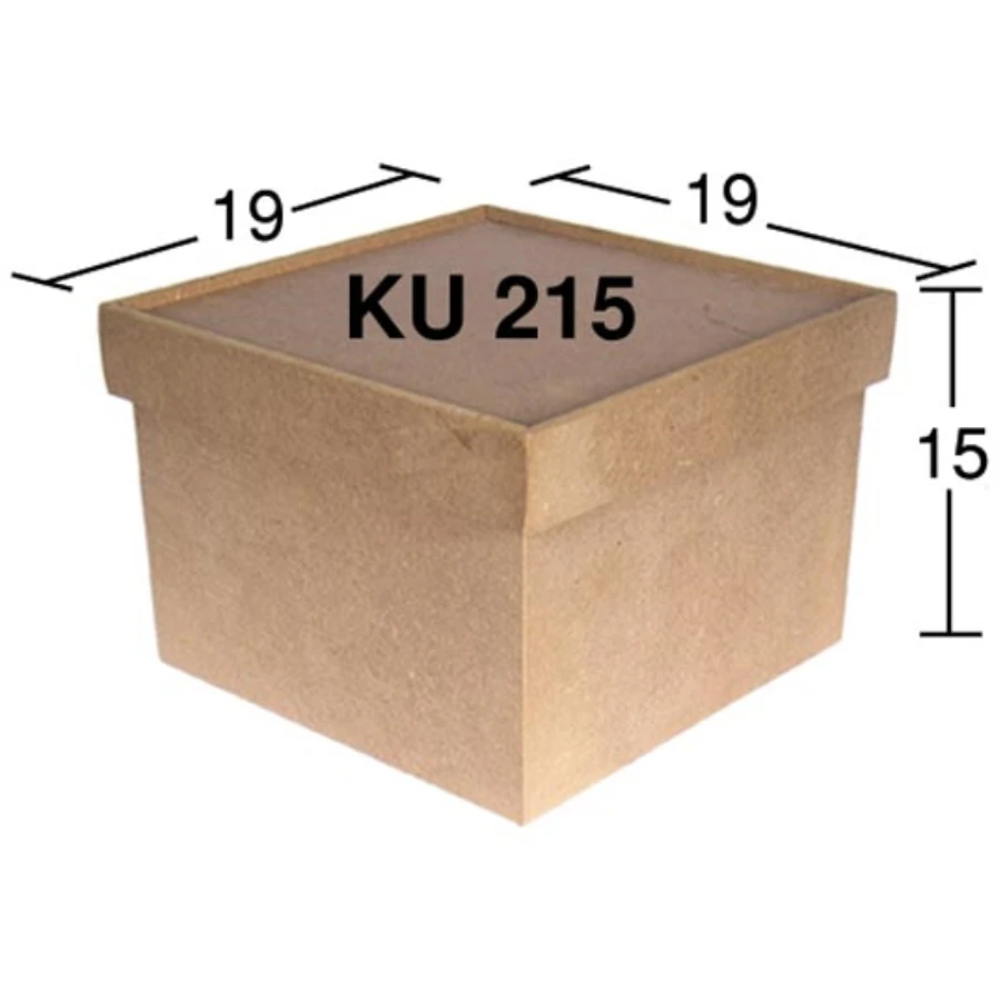 KU215 Small Square Storage box, Can Be Painted Mdf Box