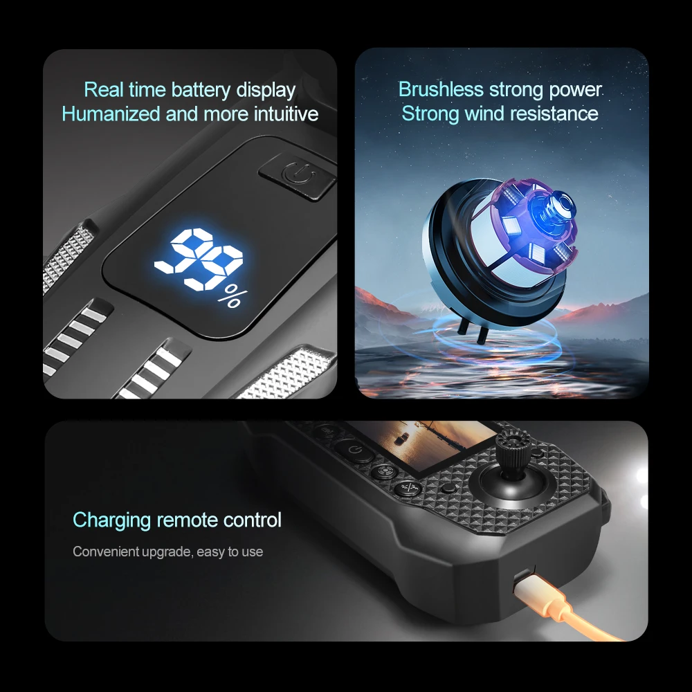 Original M6 Foldable GPS Drone 8K Camera 5G WiFi FPV Screen Remote Brushless Professional Aerial RC Quadcopter