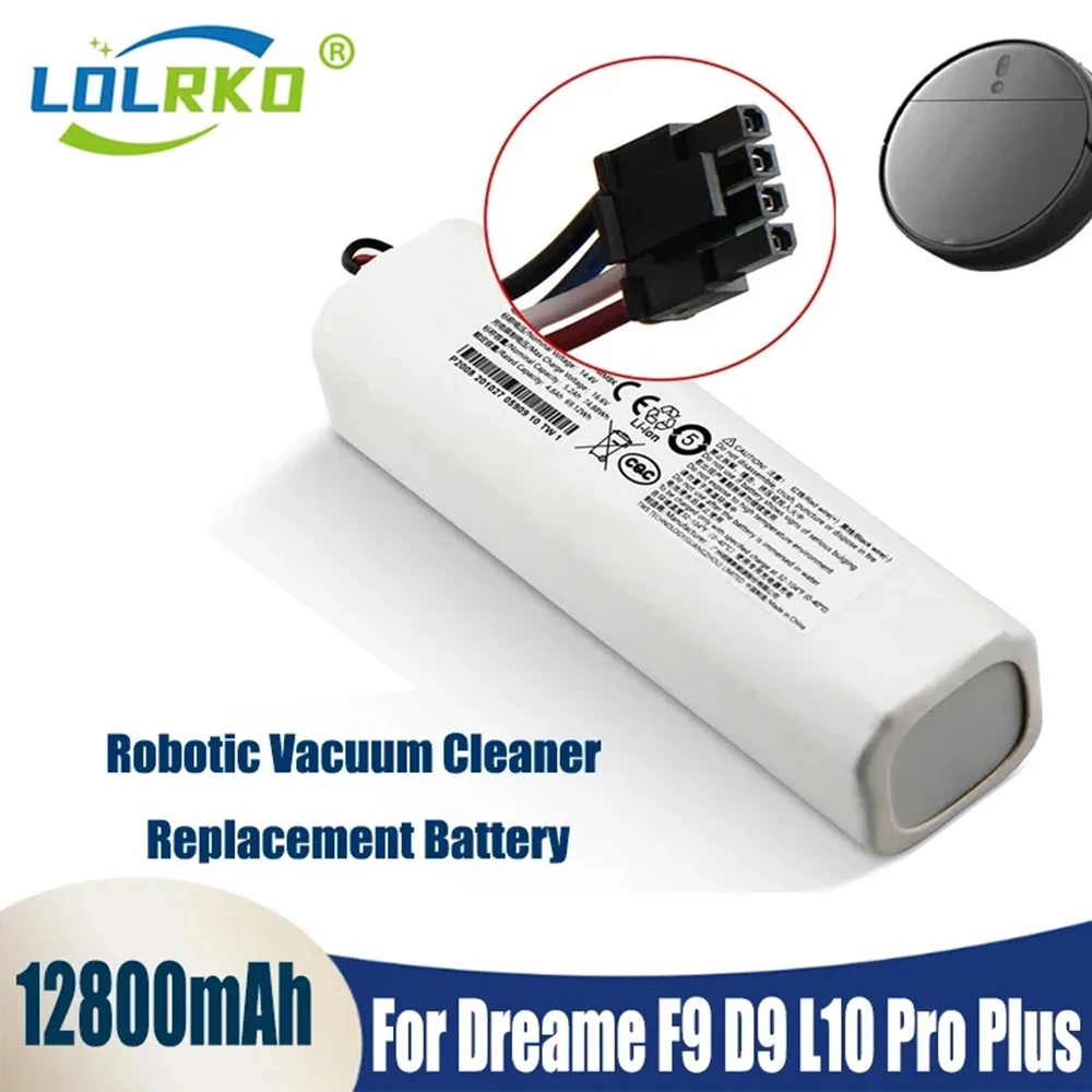 

Original 14.4V 5200-12800mAh Robotic Vacuum Cleaner Replacement Battery For Dreame F9 D9 L10 Pro Plus RLS3 RLS5 RLS5L RLS5D Part