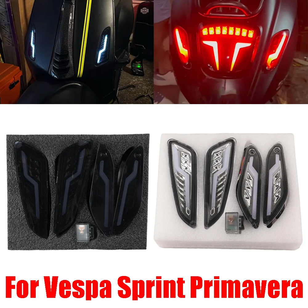 Motorcycle Accessories Front Rear LED Turn Signal Indicator Light Direction Lamp For Vespa Sprint Primavera 150 125 50 Elettrica