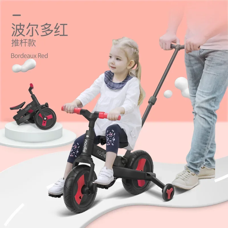 Multi-function balance car bicycle children's tricycle height adjustable folded toy Rocking Chair Child trolley car baby gift