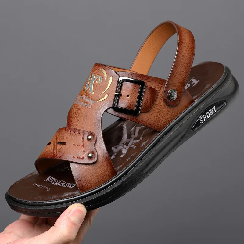 2024 Summer Men\'s Sandals Comfortable Soft Sole Men Slippers Fashion Outdoor Beach Shoes High Quality Men Casual sandalias 38-46