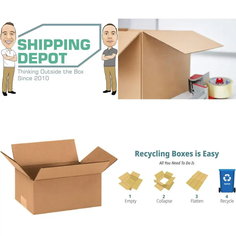 

100-Pack 9x6x4 Inch Corrugated Cardboard Boxes for Shipping, Packing, and Moving