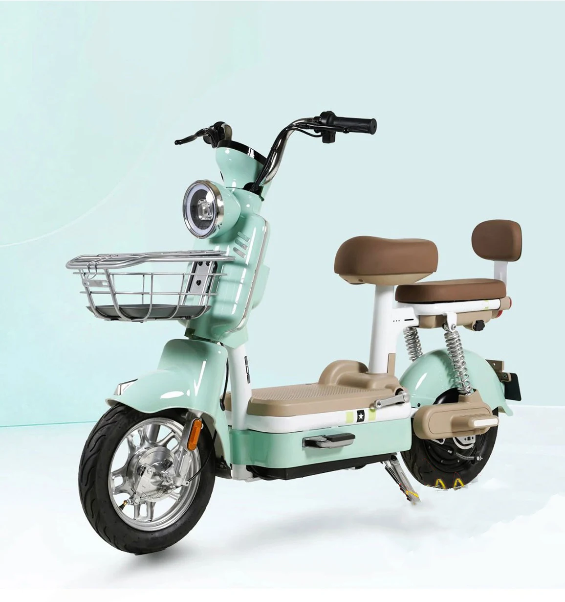 

New Energy Two Seats 14*2.75 Two Wheels 48V 20AH Ebike 400W Electric Bicyclecustom