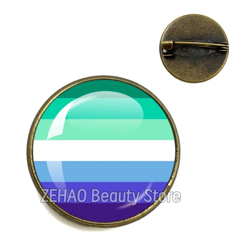 MLM Gay Pride Flag Pin Buttons Brooches Jewelry Accessory 20mm/25mm Brooch Fashion Lapel Badges