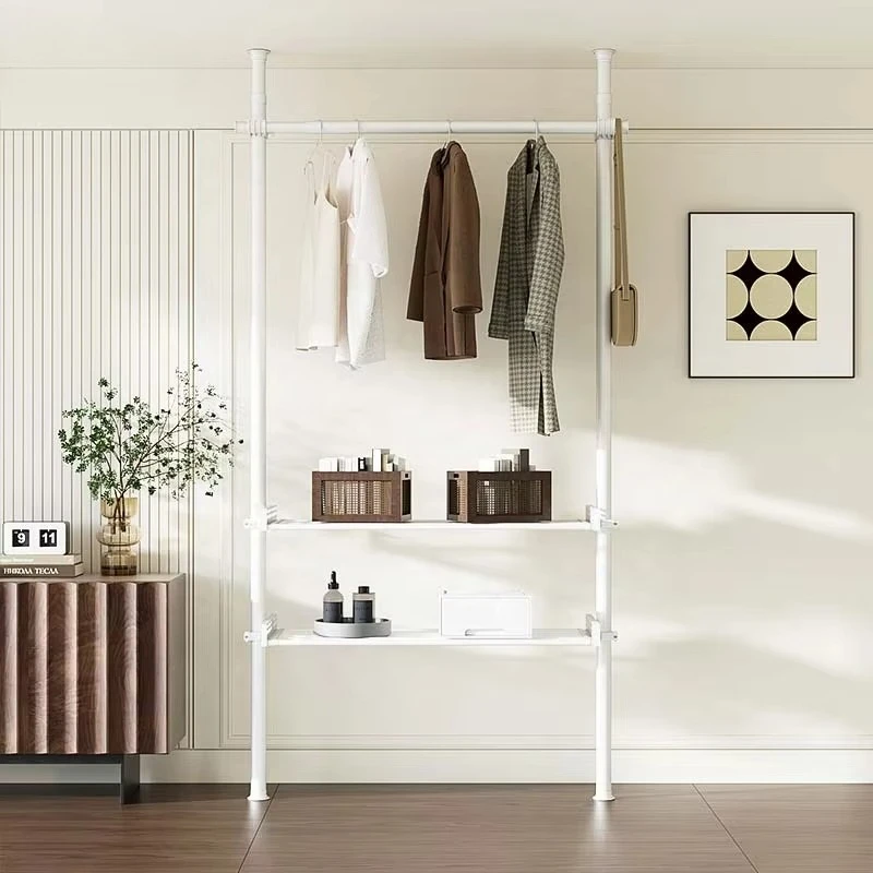 

Stand Clothes Hanger Rack Black Pipe Clothing Rack No Drill Clothes Rack Portable