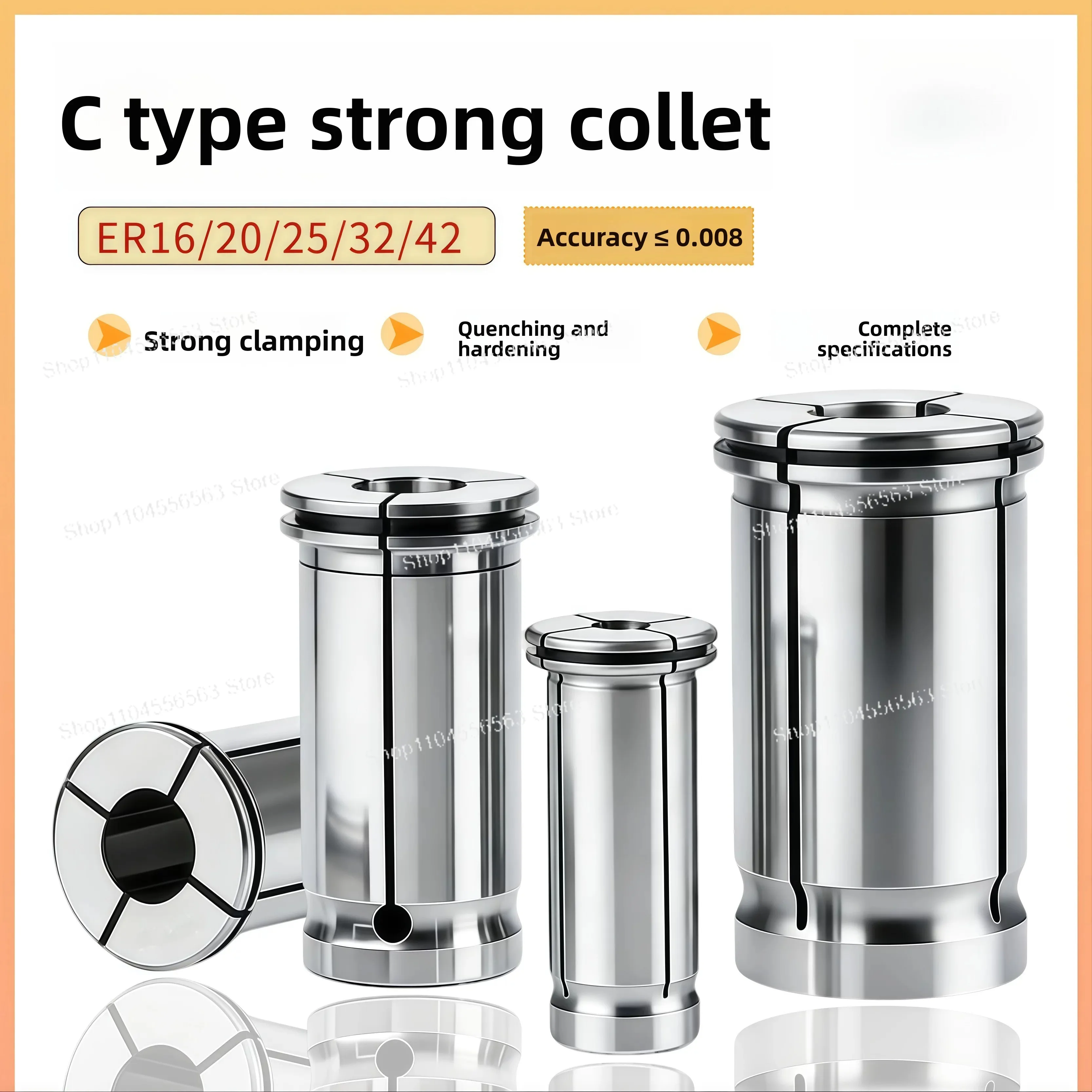 

High Precision C-Type Strong Collet C20/C25/C32/C42 Jacket Straight Shank Collet