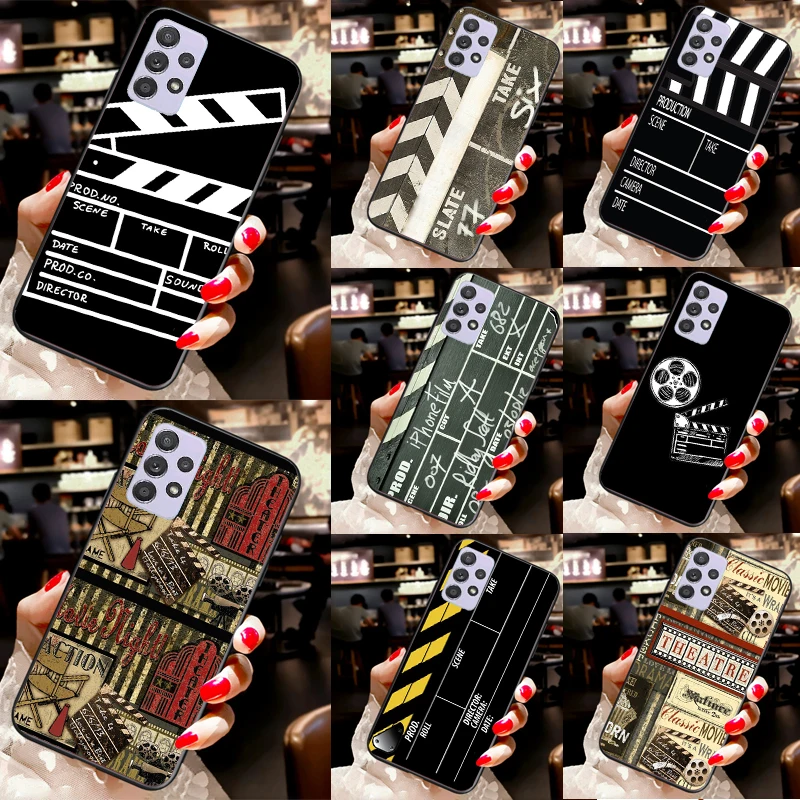 Clapperboard Case For Samsung A51 A71 A31 A41 A12 A22 A32 A52 A72 A54 A52S A34 A73 A53 Coque Fundas