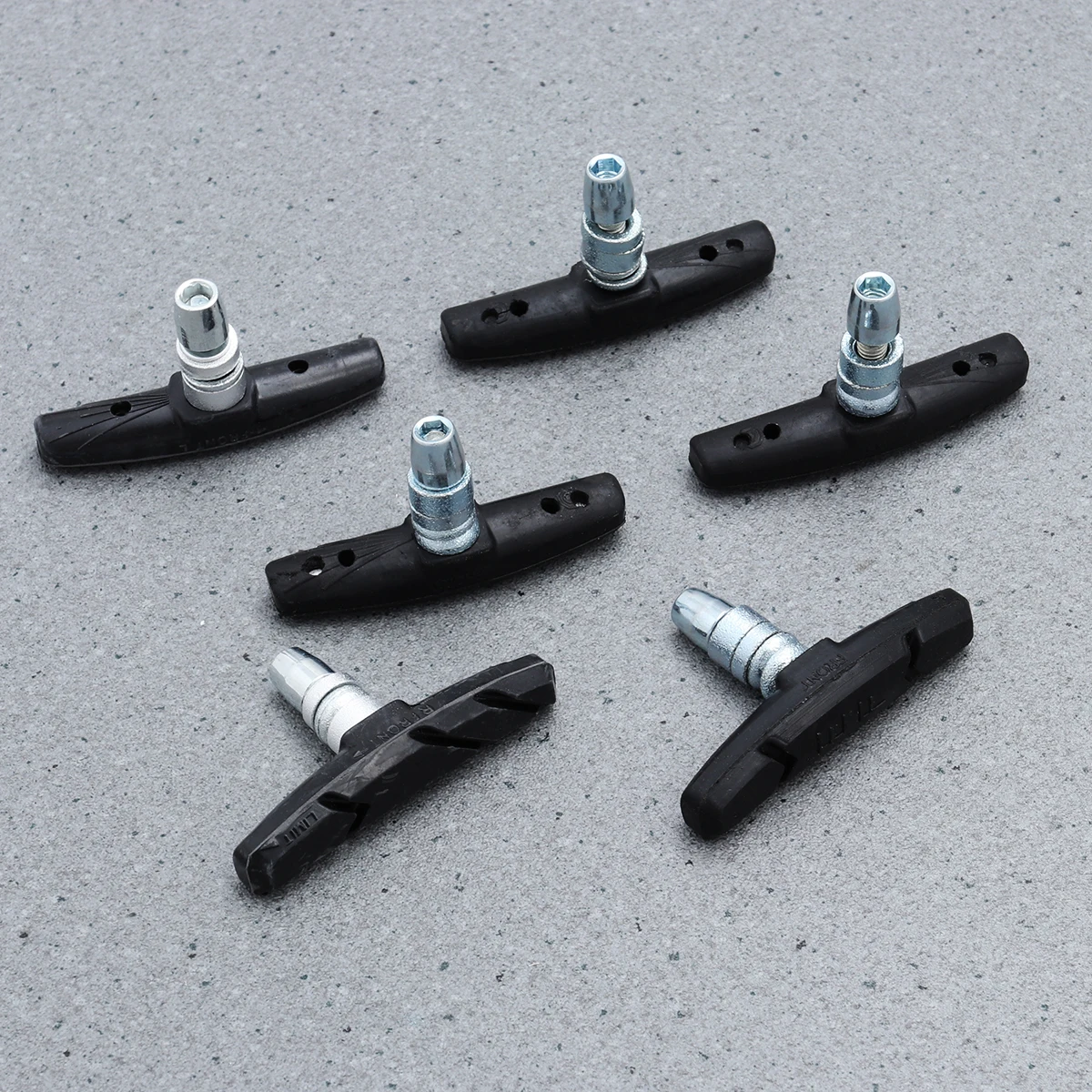 

3 Pairs Pads for Mountain Bike Road Bicycle Durable Rubber Stainless Steel Grooved Friction Replacement Disk Spreader
