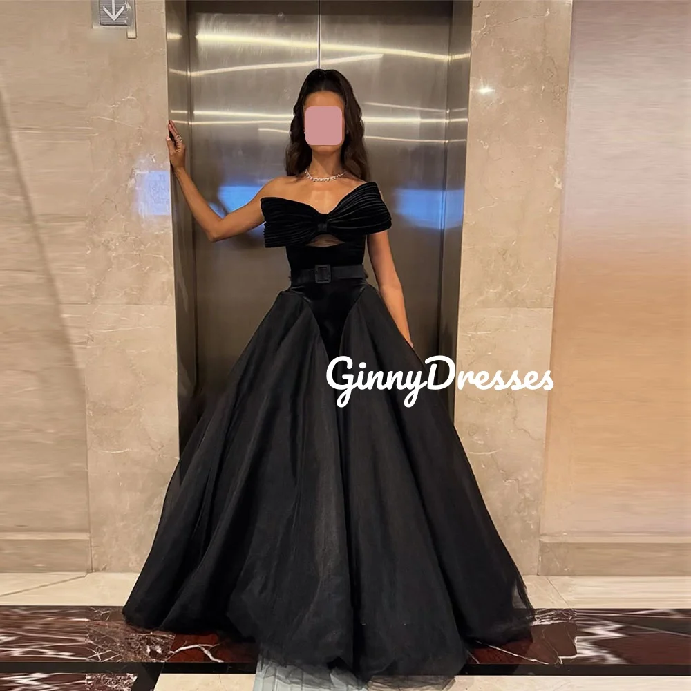 

Satin Black Evening Dress Customize Sleeveless Floor-Length Zipper Up Ruffle Dresses For Special Events A-Line Strapless Vestido