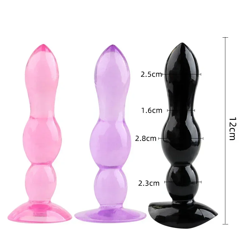 Silicone Anal Dildo Male Prostate Massager Anal Beads Plug G Spot Butt Plug Masturbation Anal Sex Toys for Couple