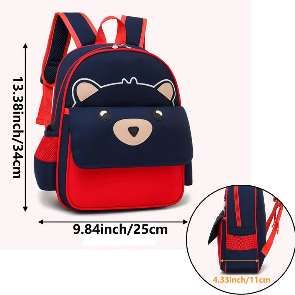 Custom Name Kids Bear Backpack for School, Cute Waterproof Schoolbag, Backpack for Elementary or Kindergarten, Toddler Kids Bag