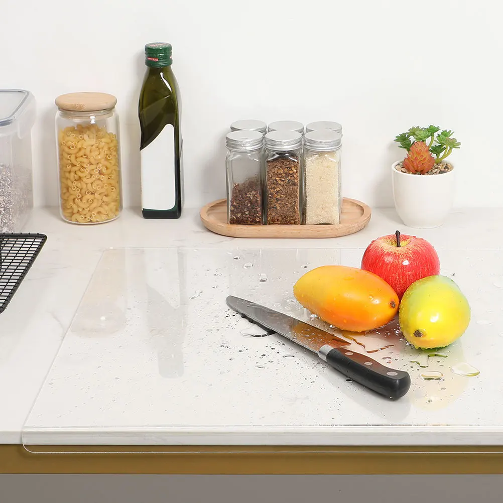 

Acrylic Cutting Board Smooth Edges For Kitchen Vegetables Meat Fruit Prep Reusable Chopping Board Clear Household Cooking