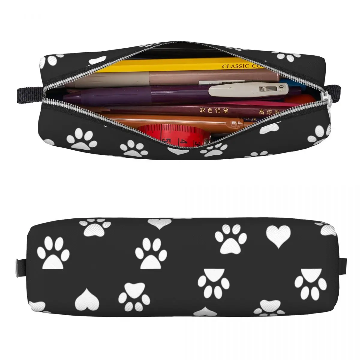 Creative Paws Cat And Love Pencil Case Pencilcases Pen Holder for Student Big Capacity Bags Students School Zipper Stationery