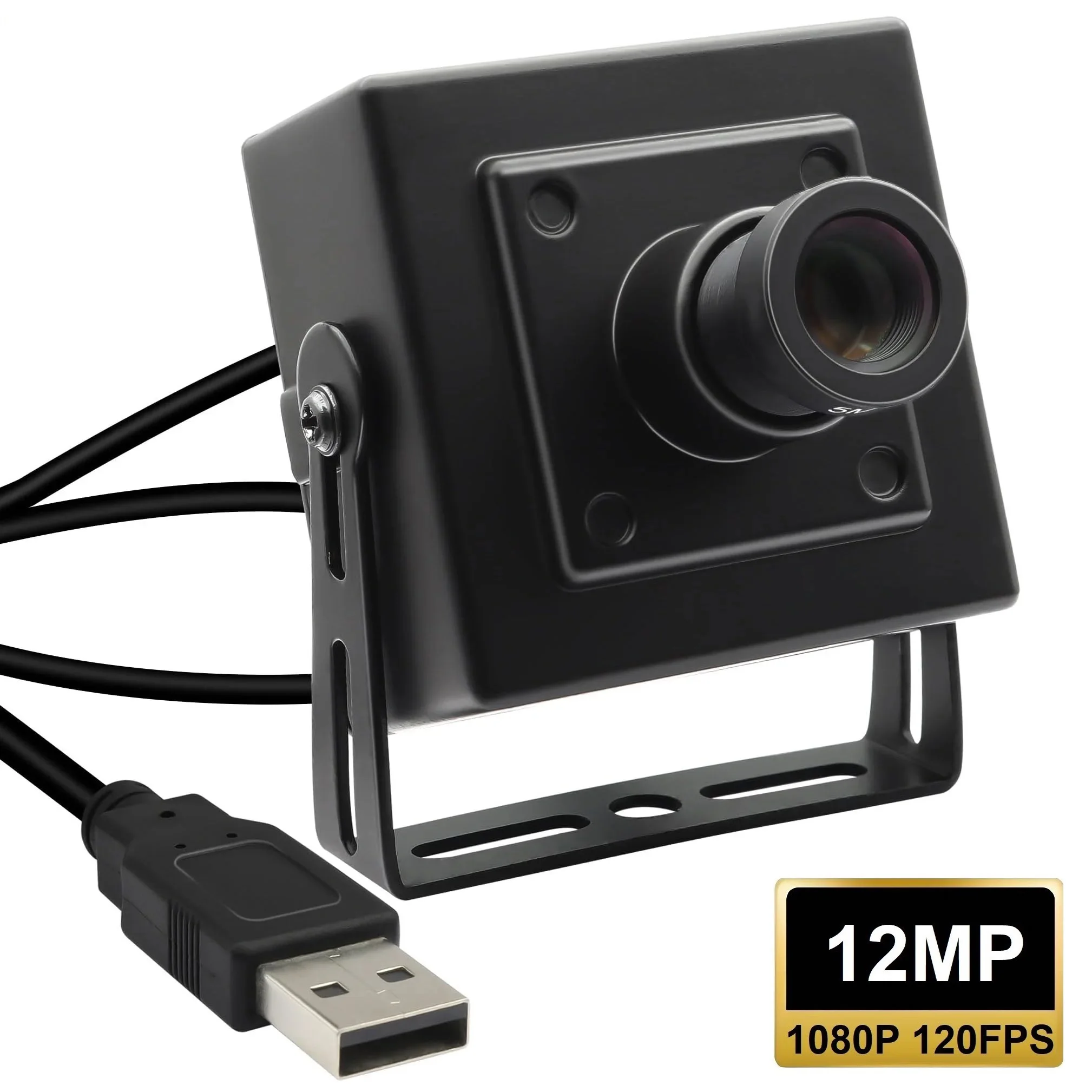 ELP Webcam USB 12MP IMX577 Sensor high speed camera 4K 30fps 1080P 120fps low light usb camera  wide angle for machine vision