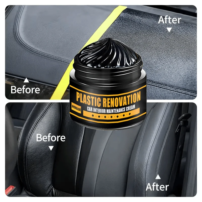 

1 шт. 100 г воска для салона автомобиля, подходит для черного салона автомобиля, ремонт абс-материала, восстановительный блеск, предотвращение белого тумана и царапин, улучшенная текстура, предотвращение старения и растрескивания