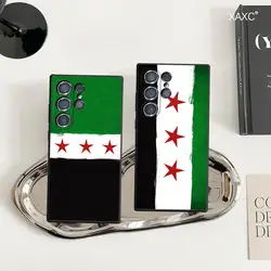 Syrian Revolution Flag Phone Case For Samsung A15 25 35 A54 A55 M15 M35 55 Galaxy S24 23 21 S20 Ultra Plus S24 22Plus Covers