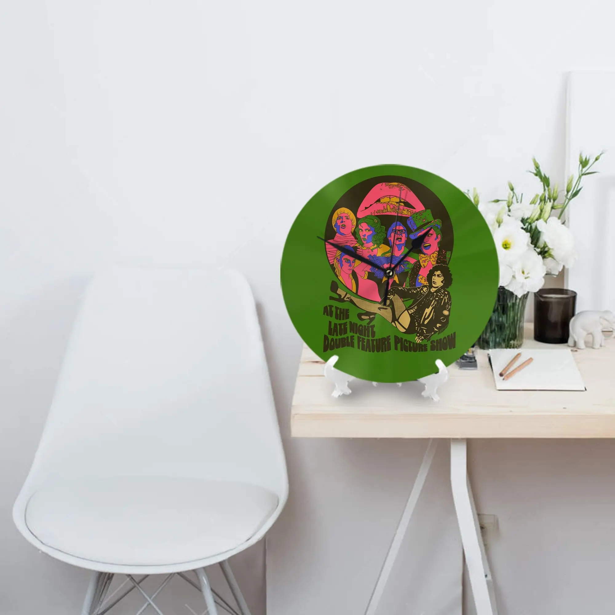 Double feature Wall Clock Room Decoration Silent Round Clock for Bedroom Living Kitchen Home
