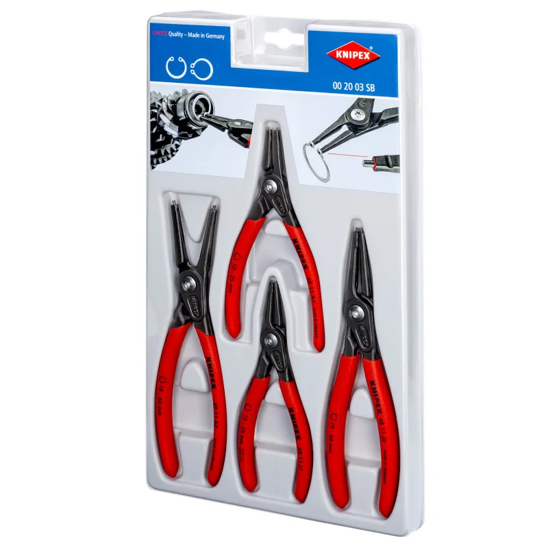 KNIPEX 00 20 03 SB Precision Circlip Pliers Set 4 Piece